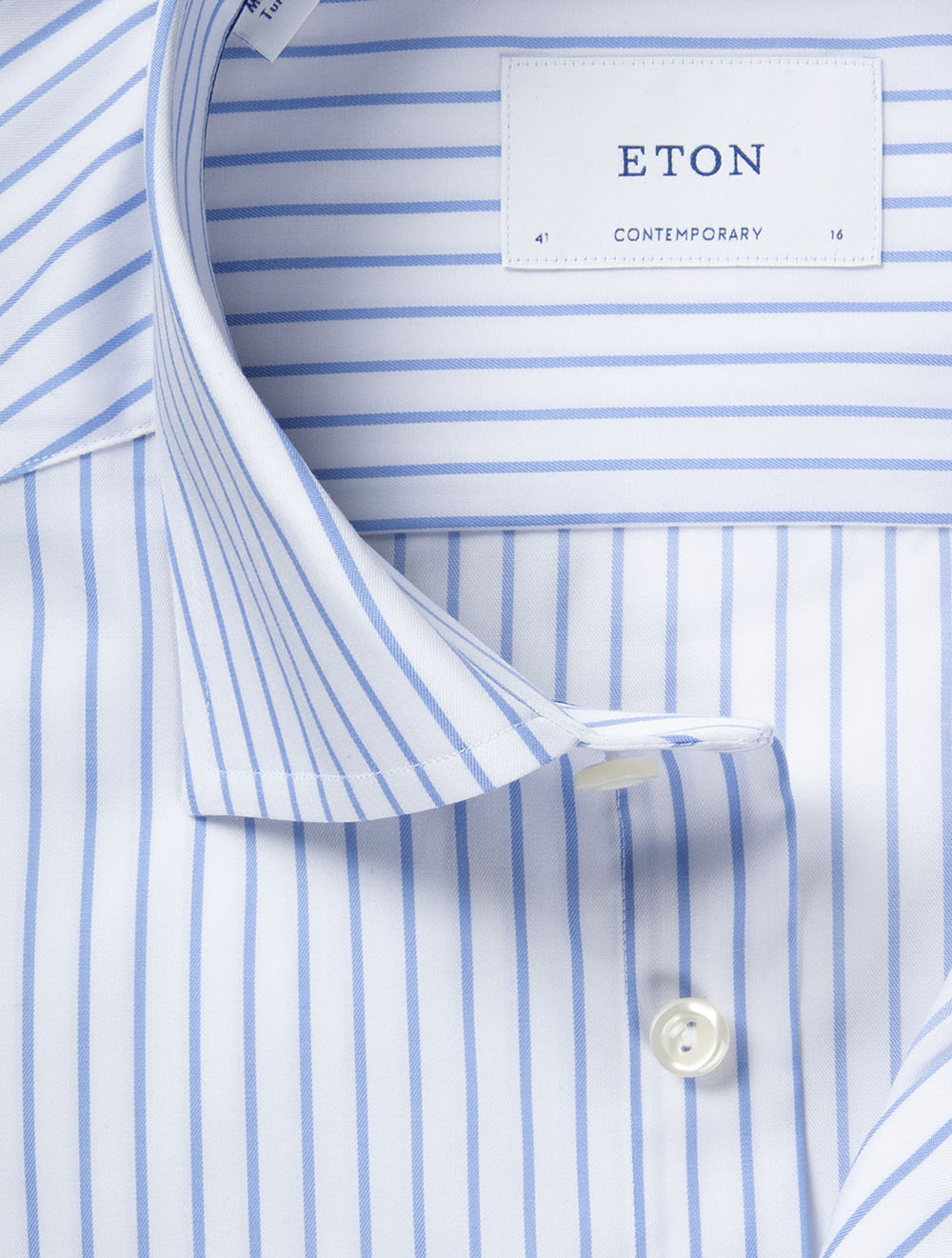 Contemporary Striped Signature Shirt Blue
