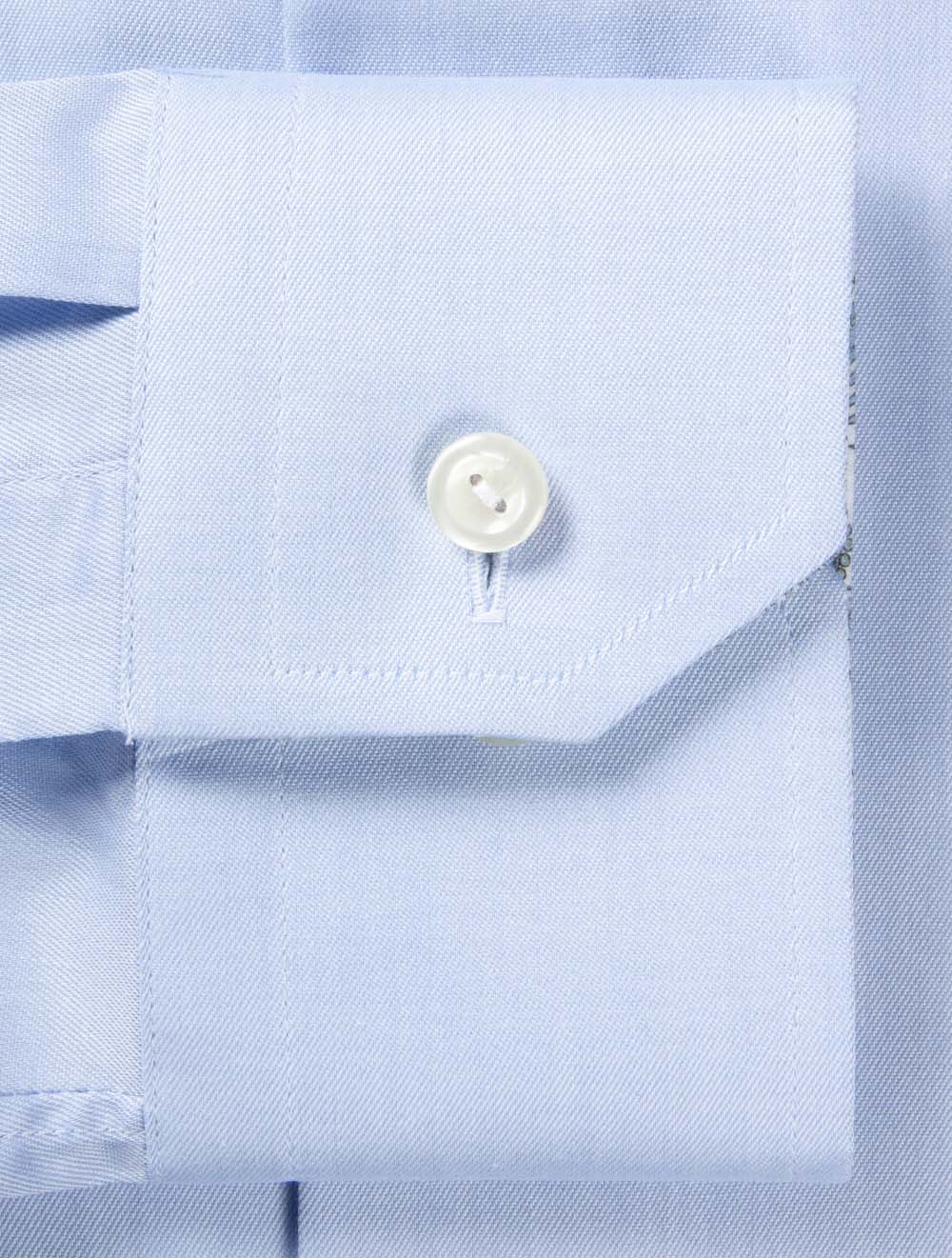 Slim Floral Inlay Twill Shirt Blue