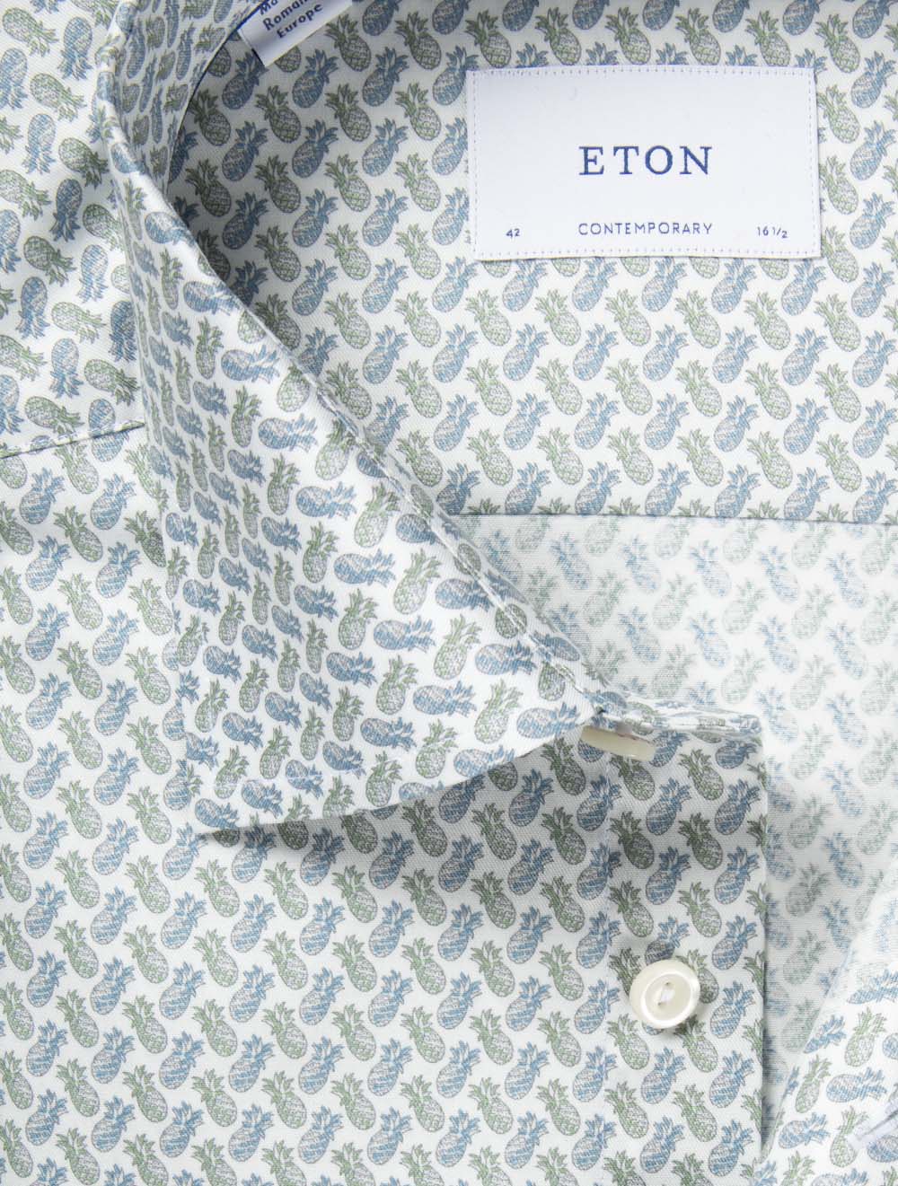 Contemporary Motif Pattern Shirt Green