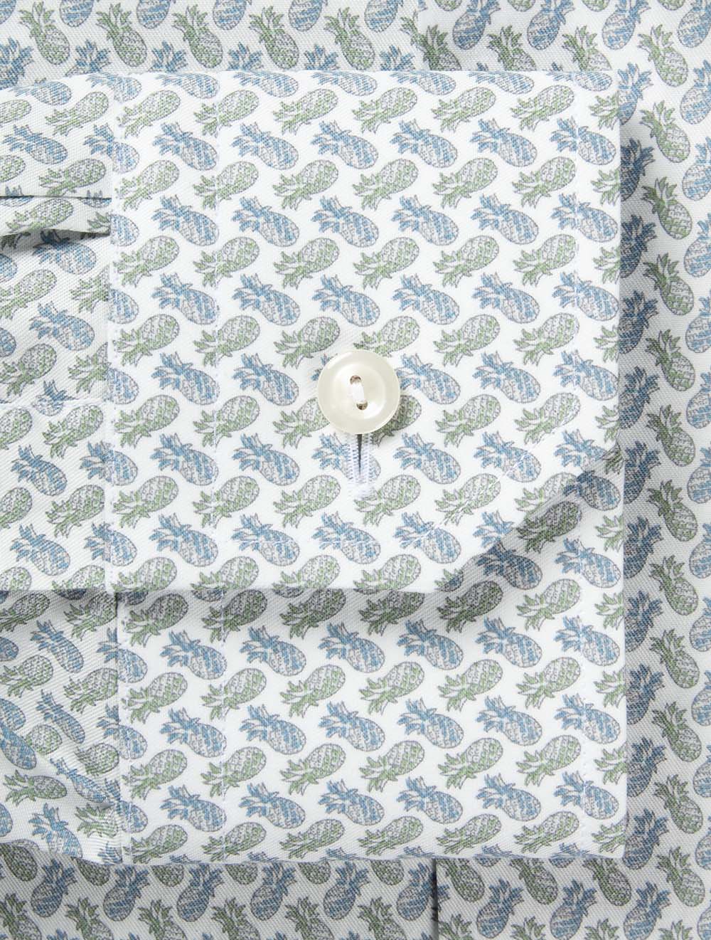 Contemporary Motif Pattern Shirt Green