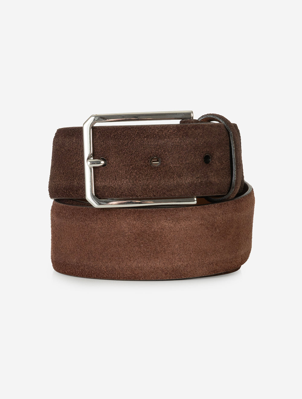 Suede Belt Dark Brown