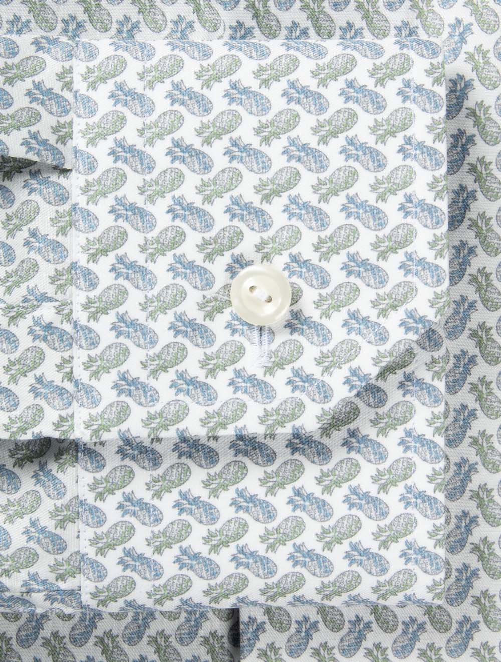 Slim Motif Pattern Shirt Green