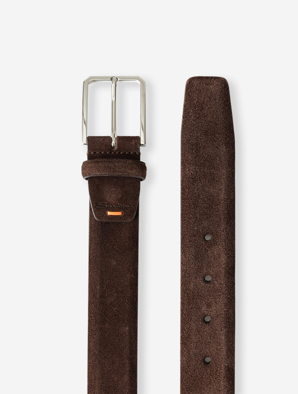 Suede Belt Dark Brown