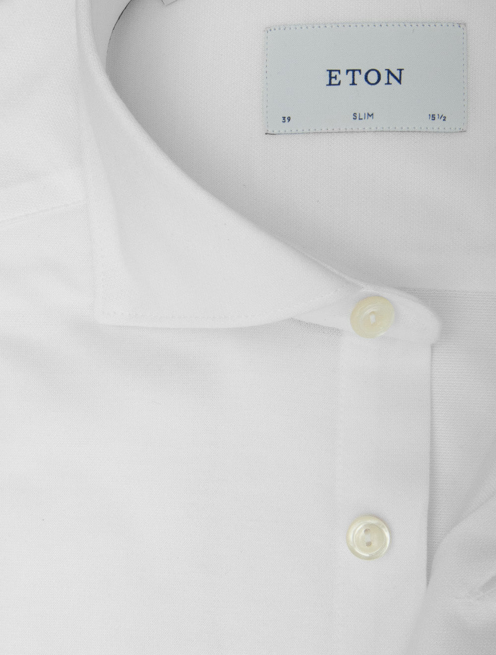 Slim Fit Filo di Scozia Jacquard Knit Shirt White