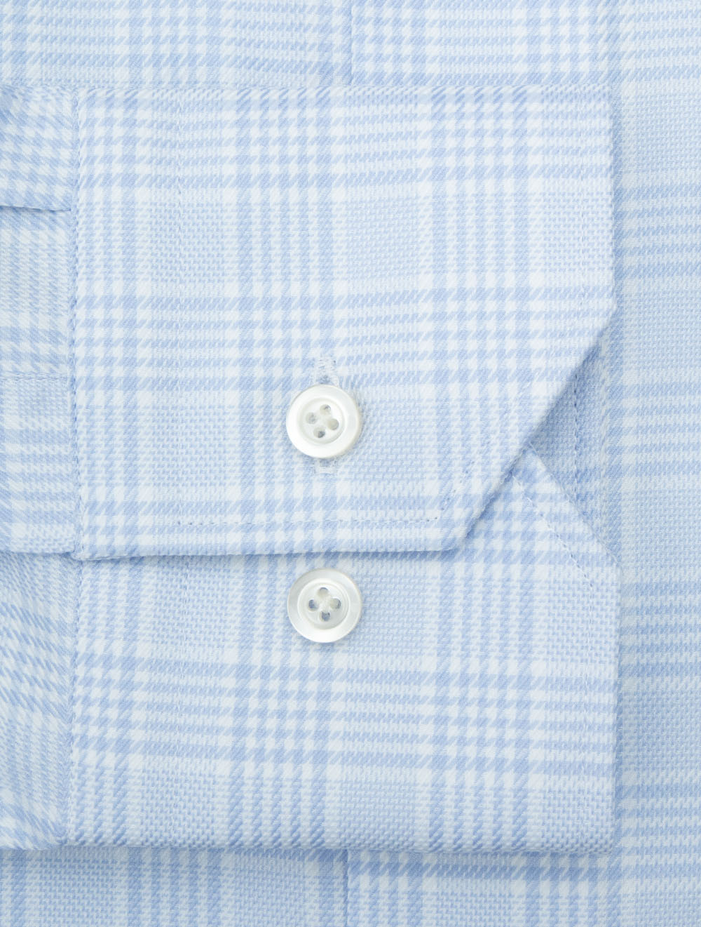 Plaid Check Slim Fit Shirt Blue