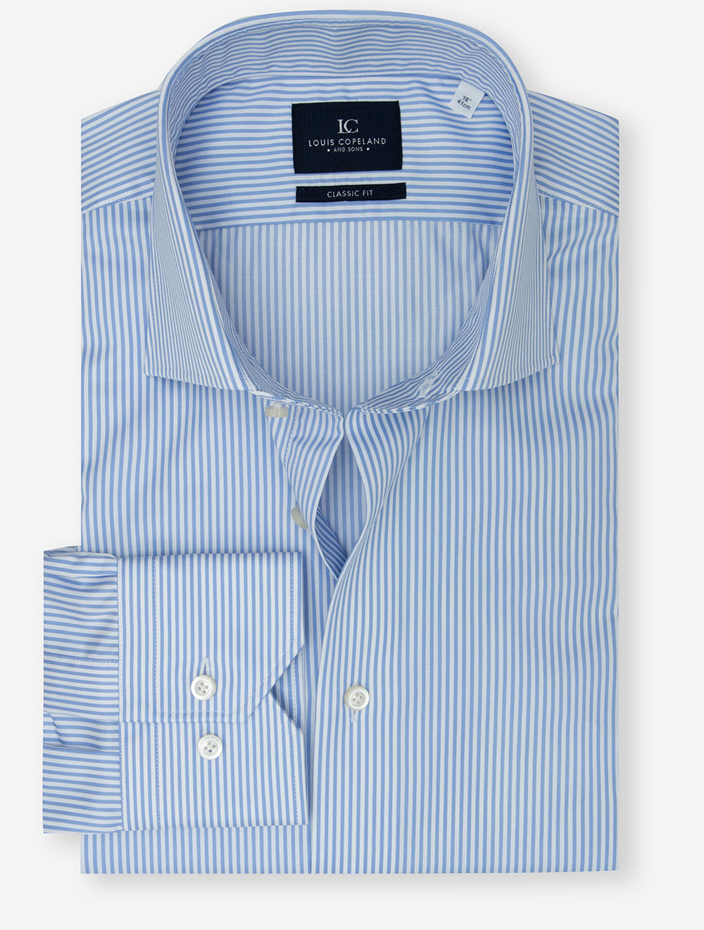 Stripe Classic Fit Shirt Blue