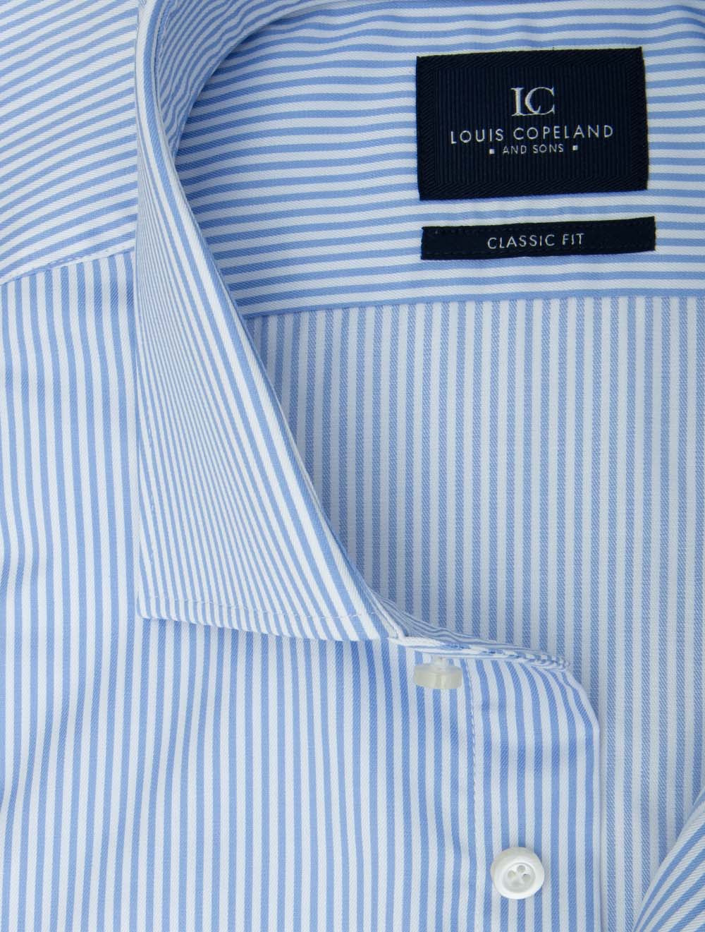 Stripe Classic Fit Shirt Blue