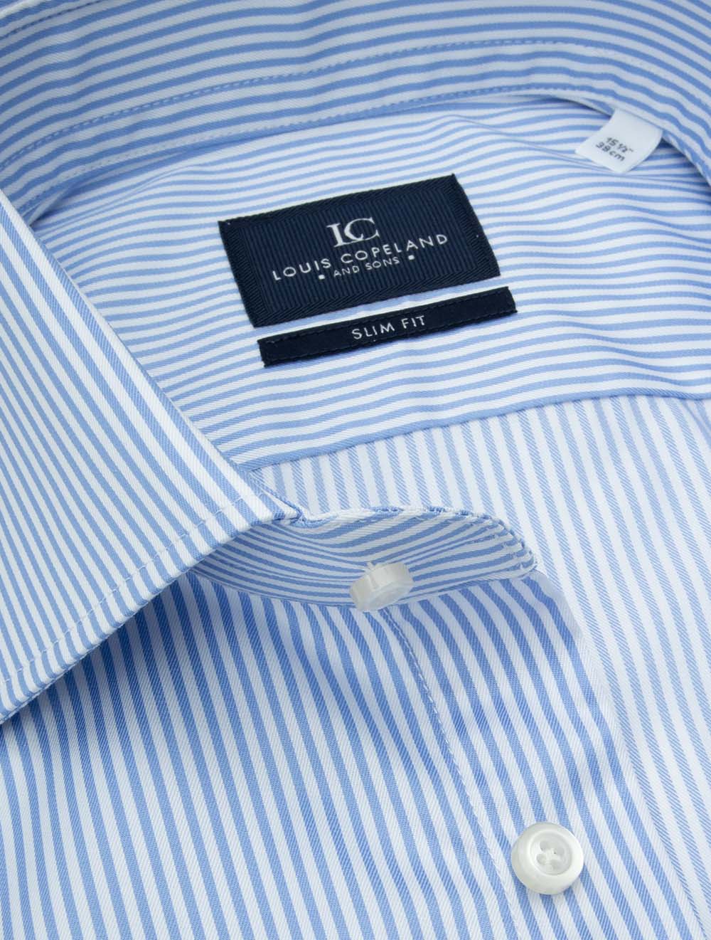 Stripe Slim Fit Shirt Blue