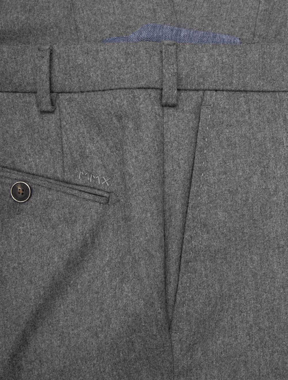 Lupus Wool Flannel Trousers Grey