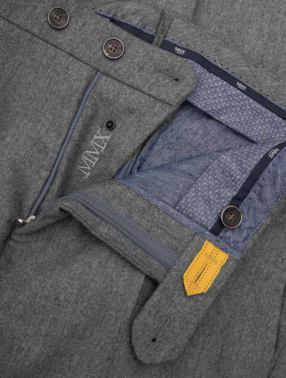 Lupus Wool Flannel Trousers Grey