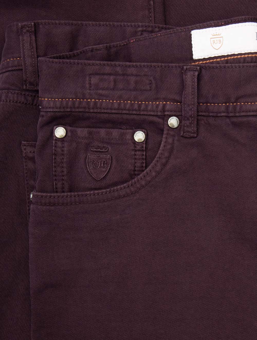 Luxury Denim Jeans Burgundy