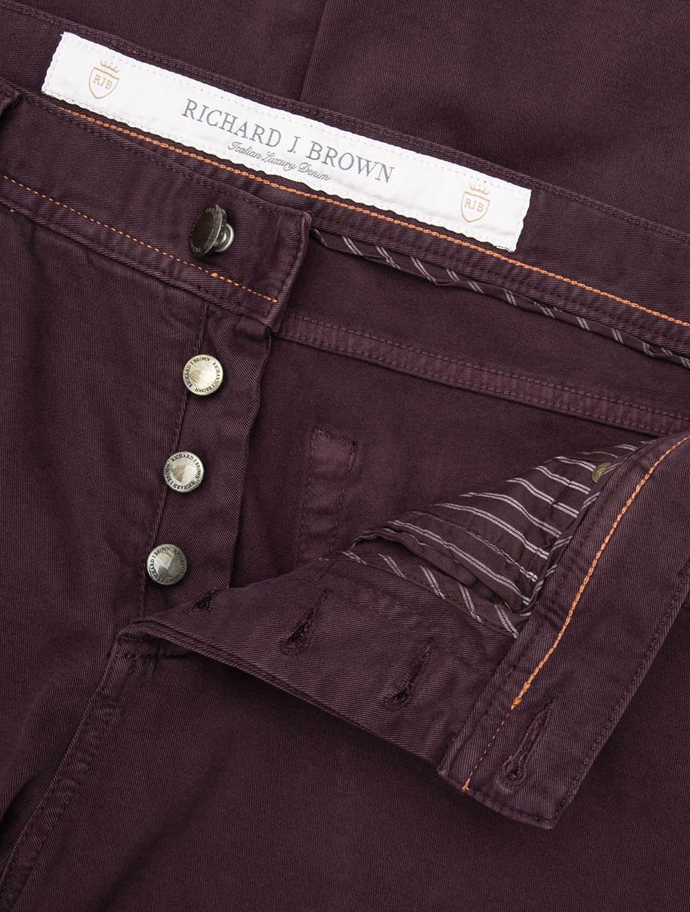 Luxury Denim Jeans Burgundy