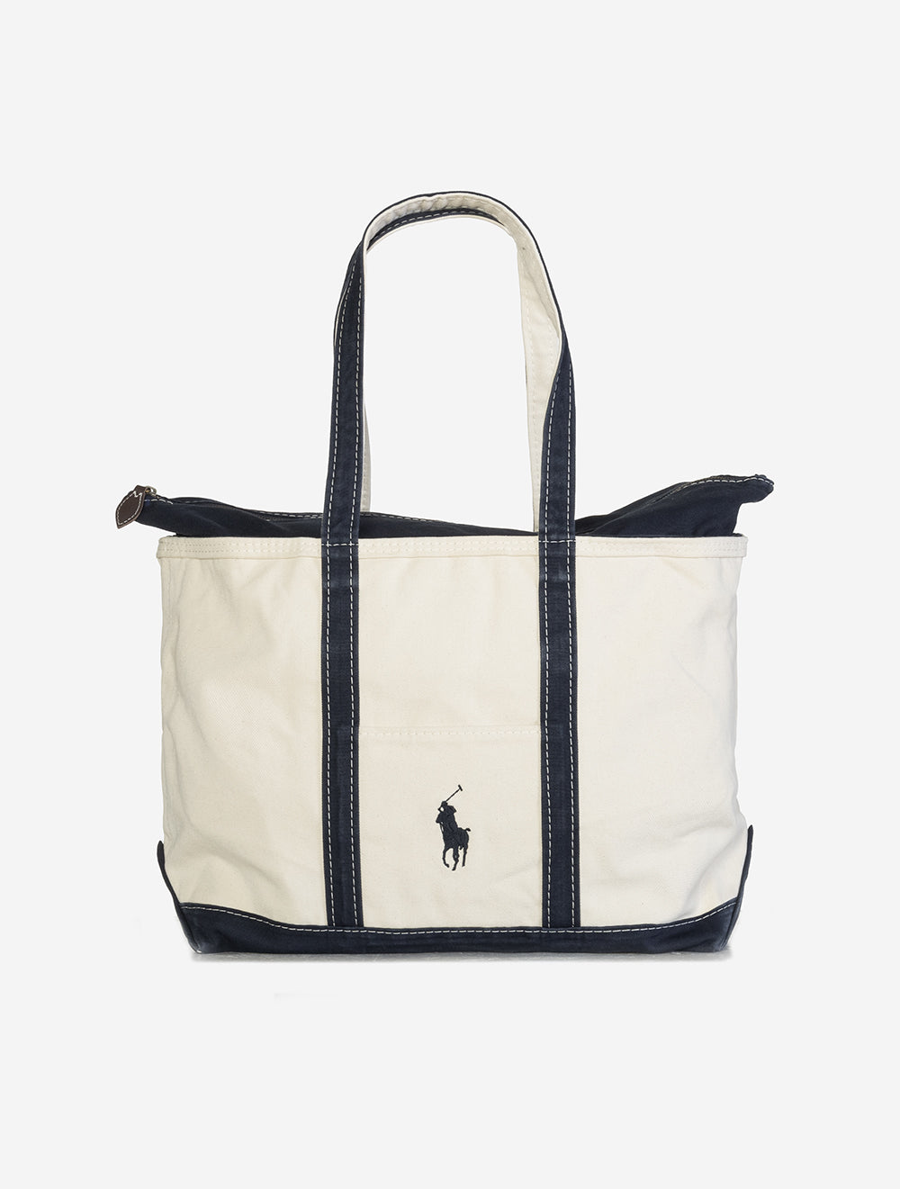 Big Pony Canvas Tote Bag Cream