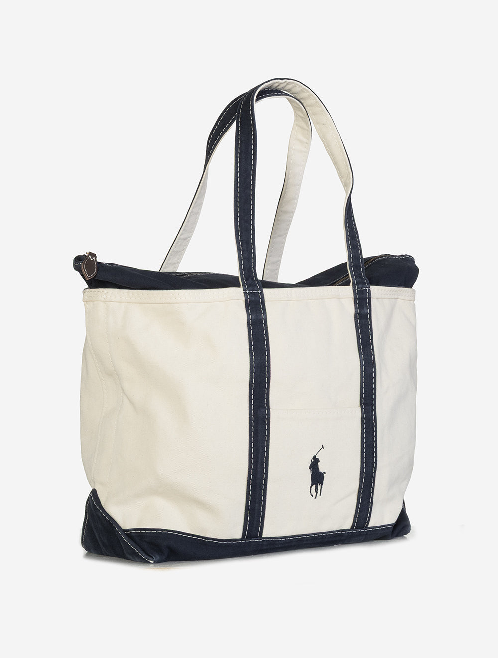 Big Pony Canvas Tote Bag Cream