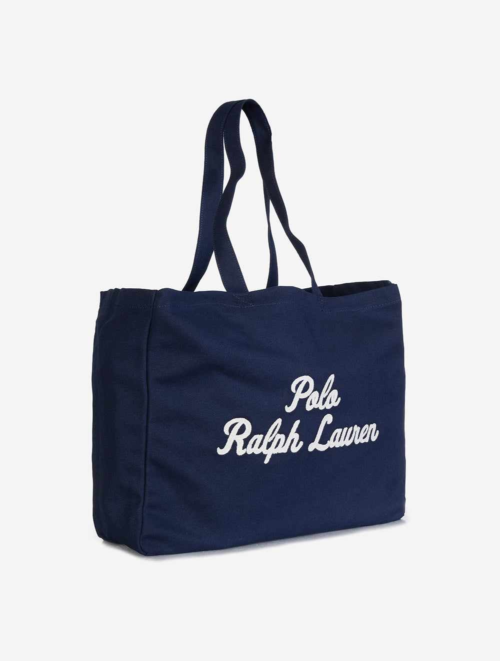 Embroidered Canvas Tote Bag Navy