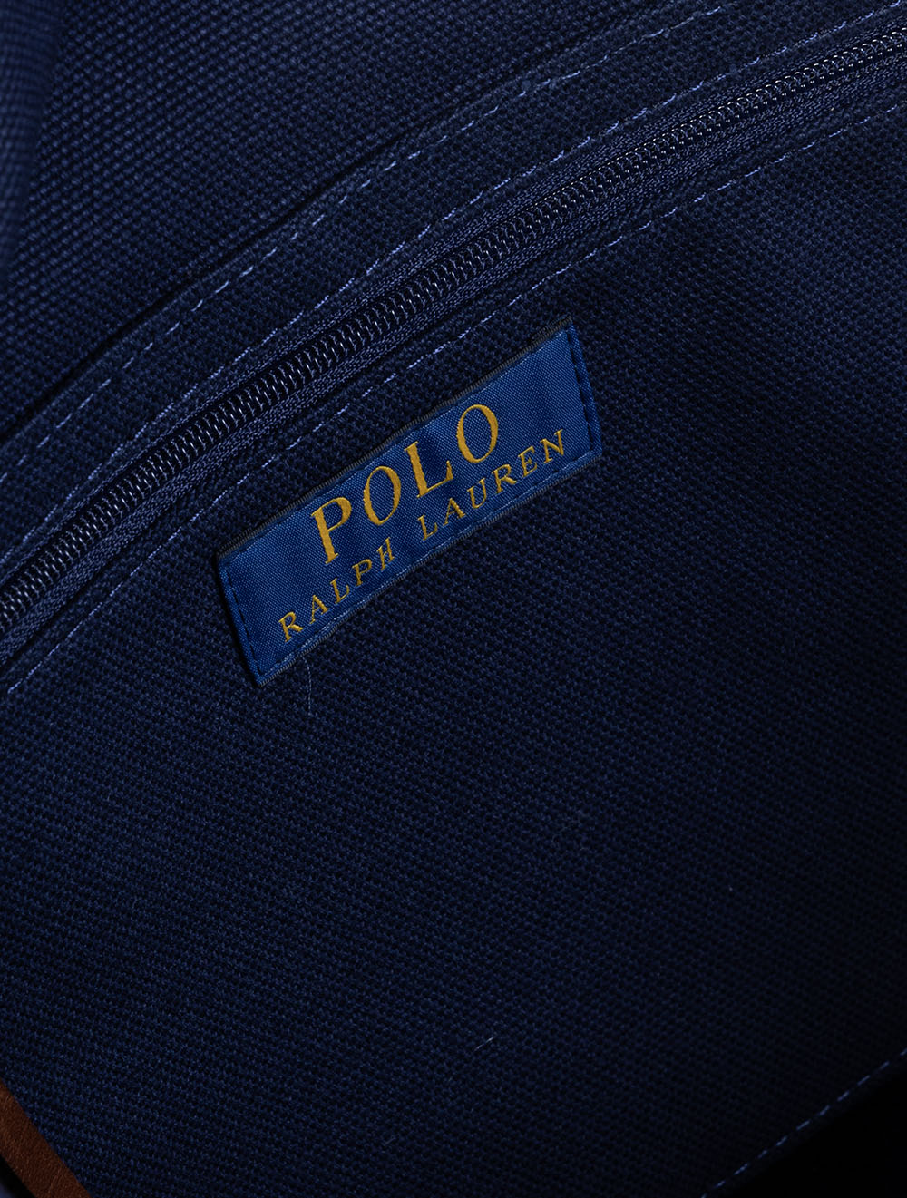 Embroidered Canvas Tote Bag Navy
