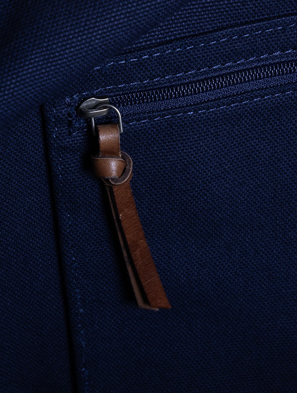 Embroidered Canvas Tote Bag Navy