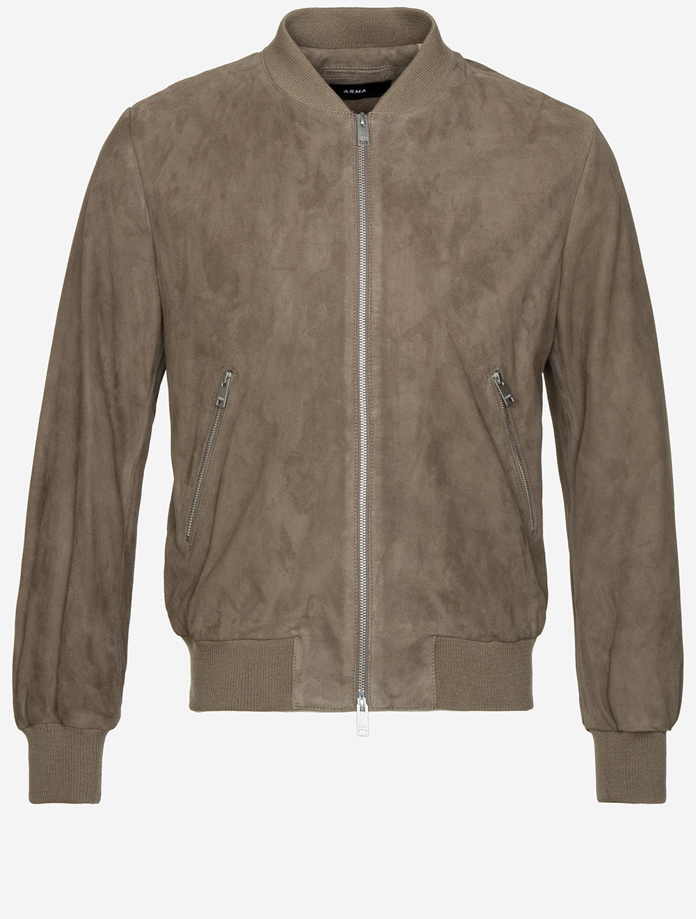 Veste bomber en daim Didier couleur terre