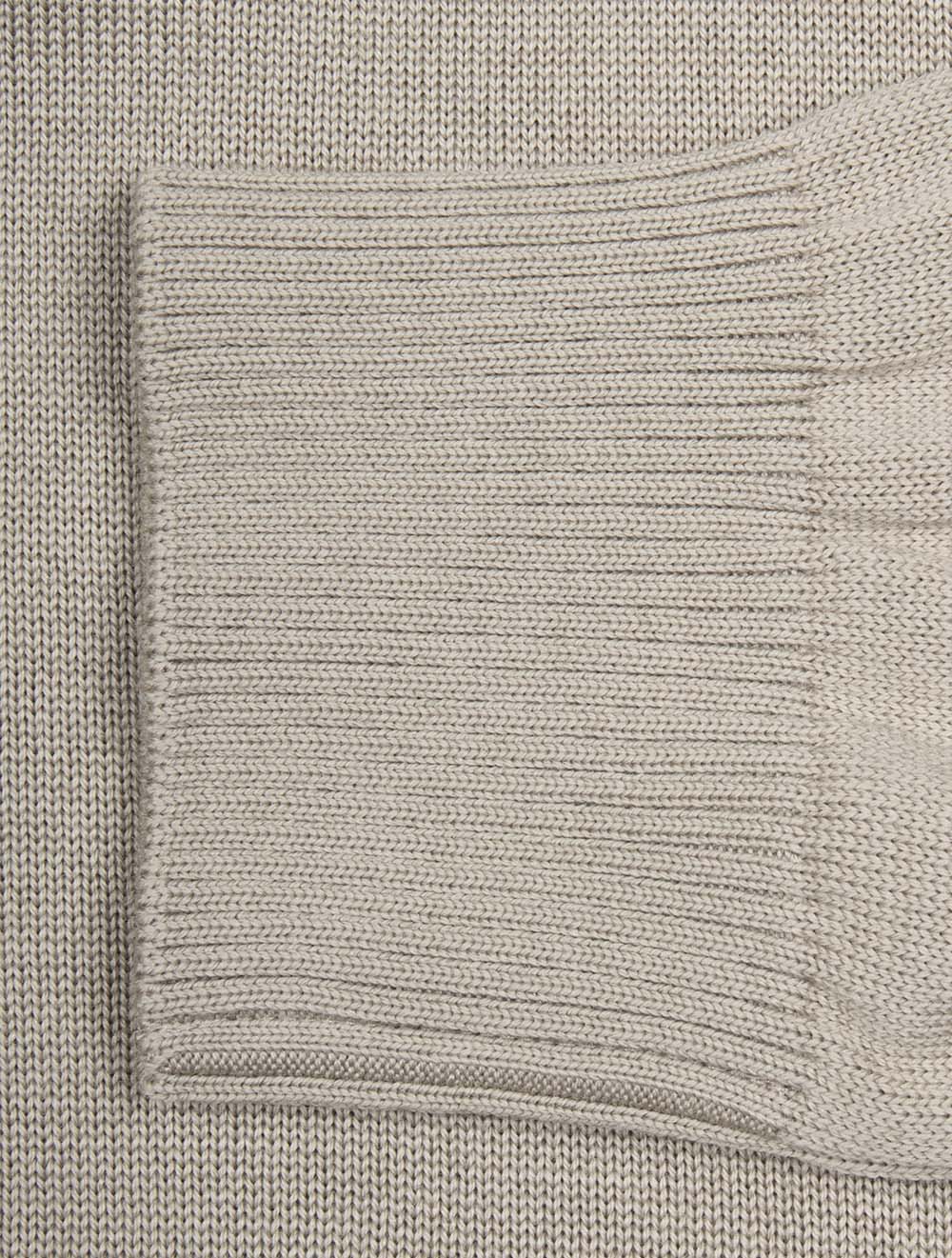 Virgin Wool Half Zip Sweater Sand