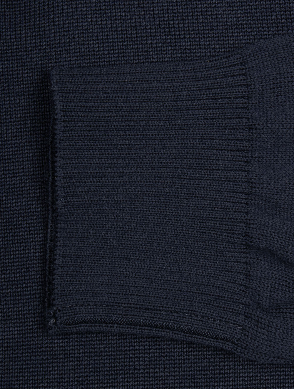Virgin Wool Half Zip Sweater Navy