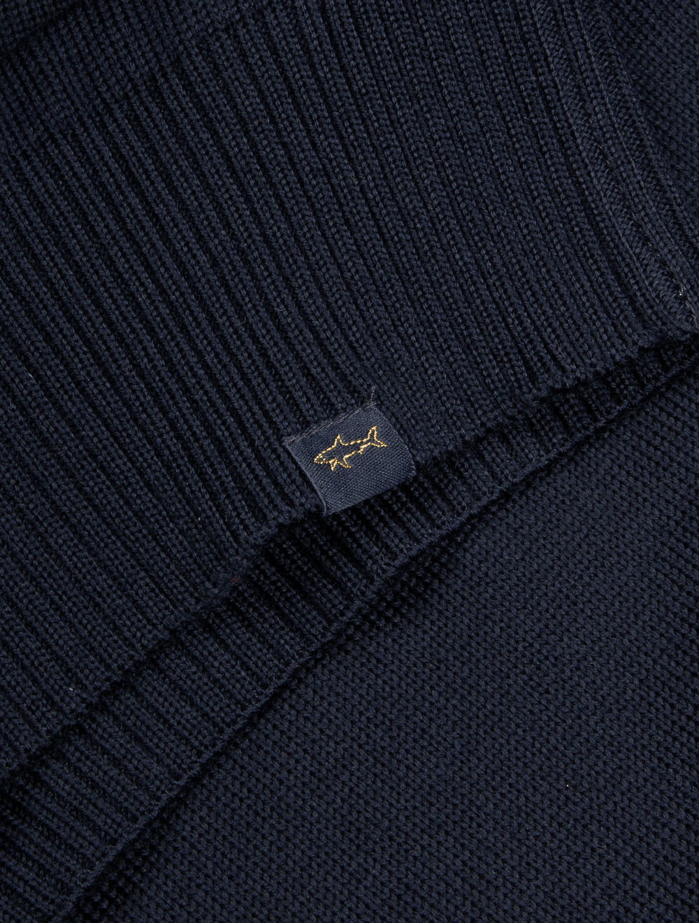 Virgin Wool Half Zip Sweater Navy