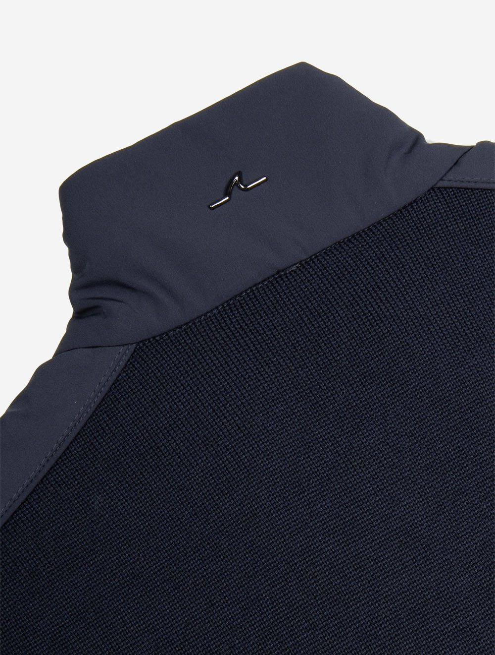Virgin Wool Half Zip Sweater Navy