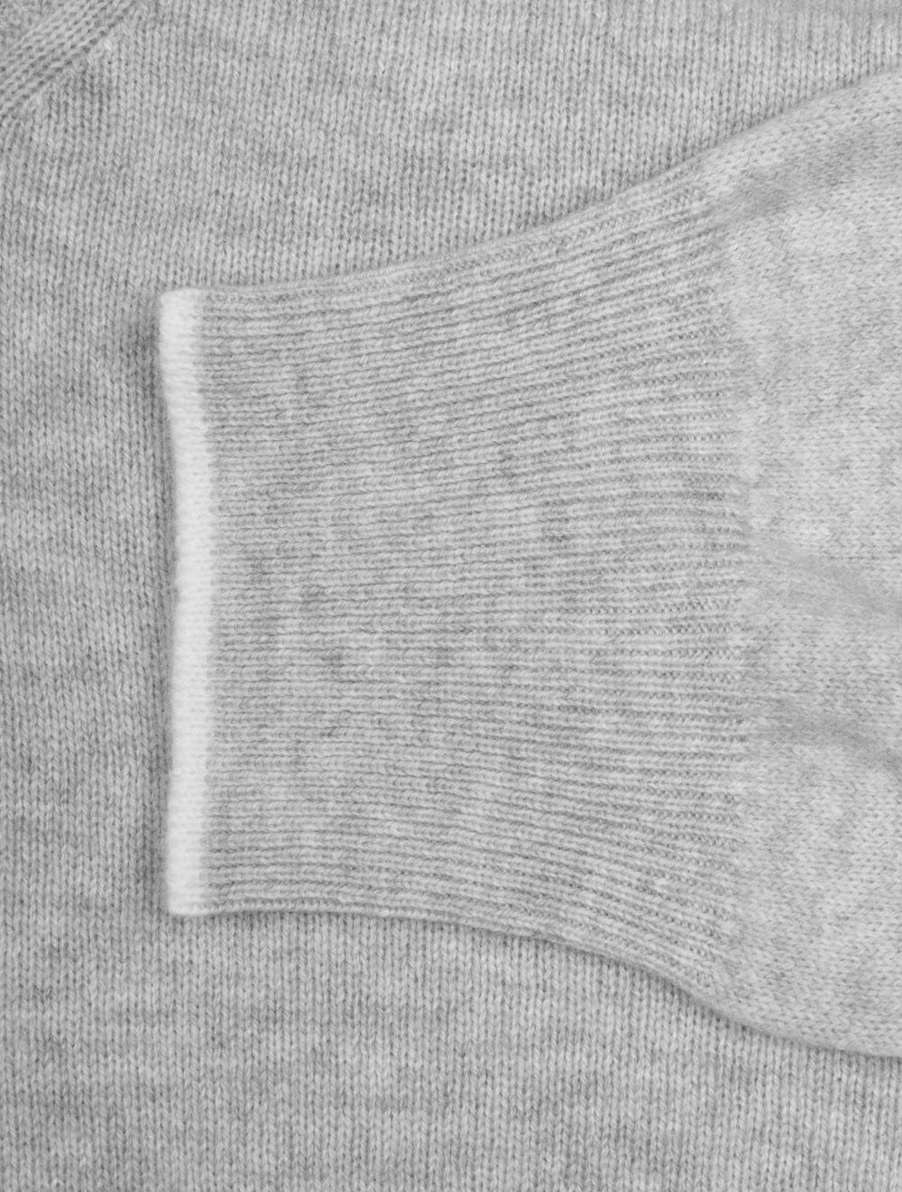 Wool And Cashmere Half Zip Grey