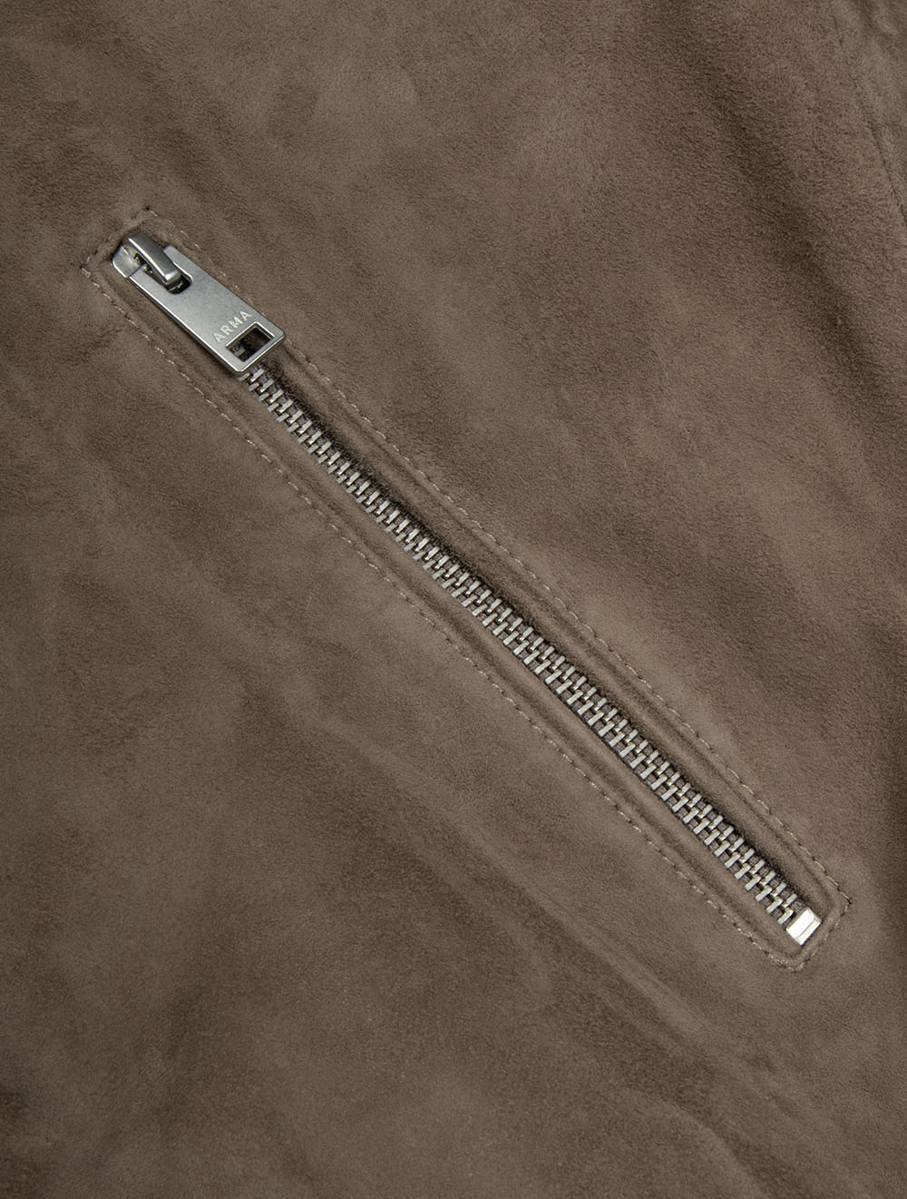 Veste bomber en daim Didier couleur terre