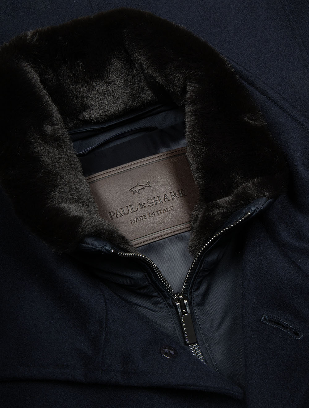 Loro Piana Cashmere Car Coat Navy