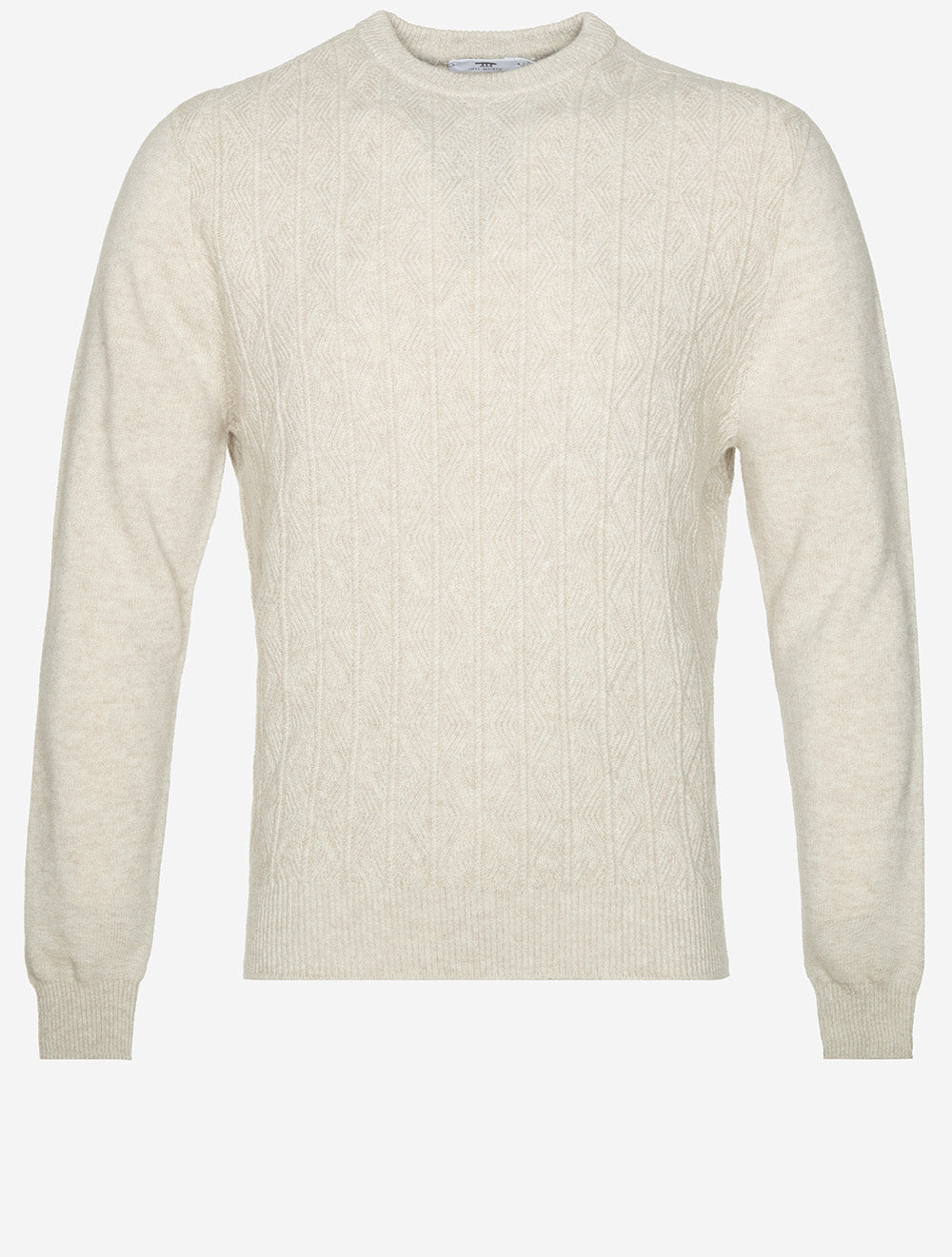 Light Aran Sweater Beige Marl