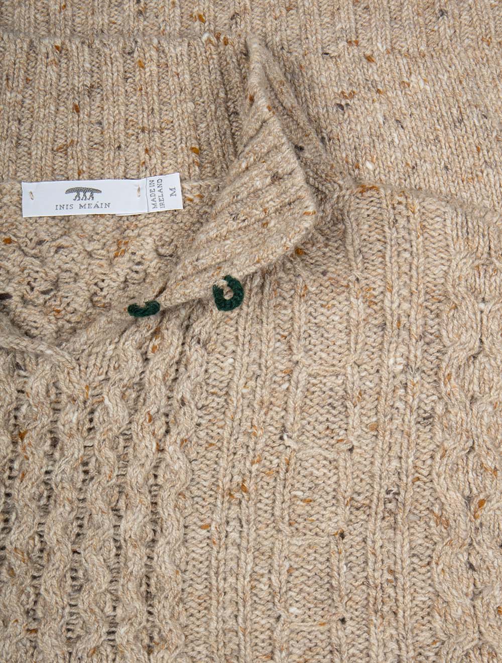 Mairtin Beag Wool Cashmere Jumper Tan Fleck