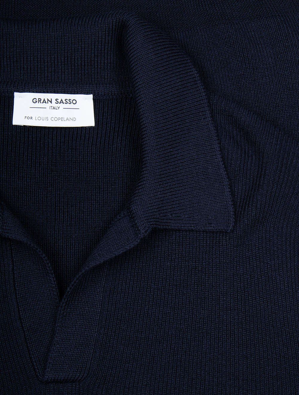 Knit Long Sleeve Tennis Polo Navy