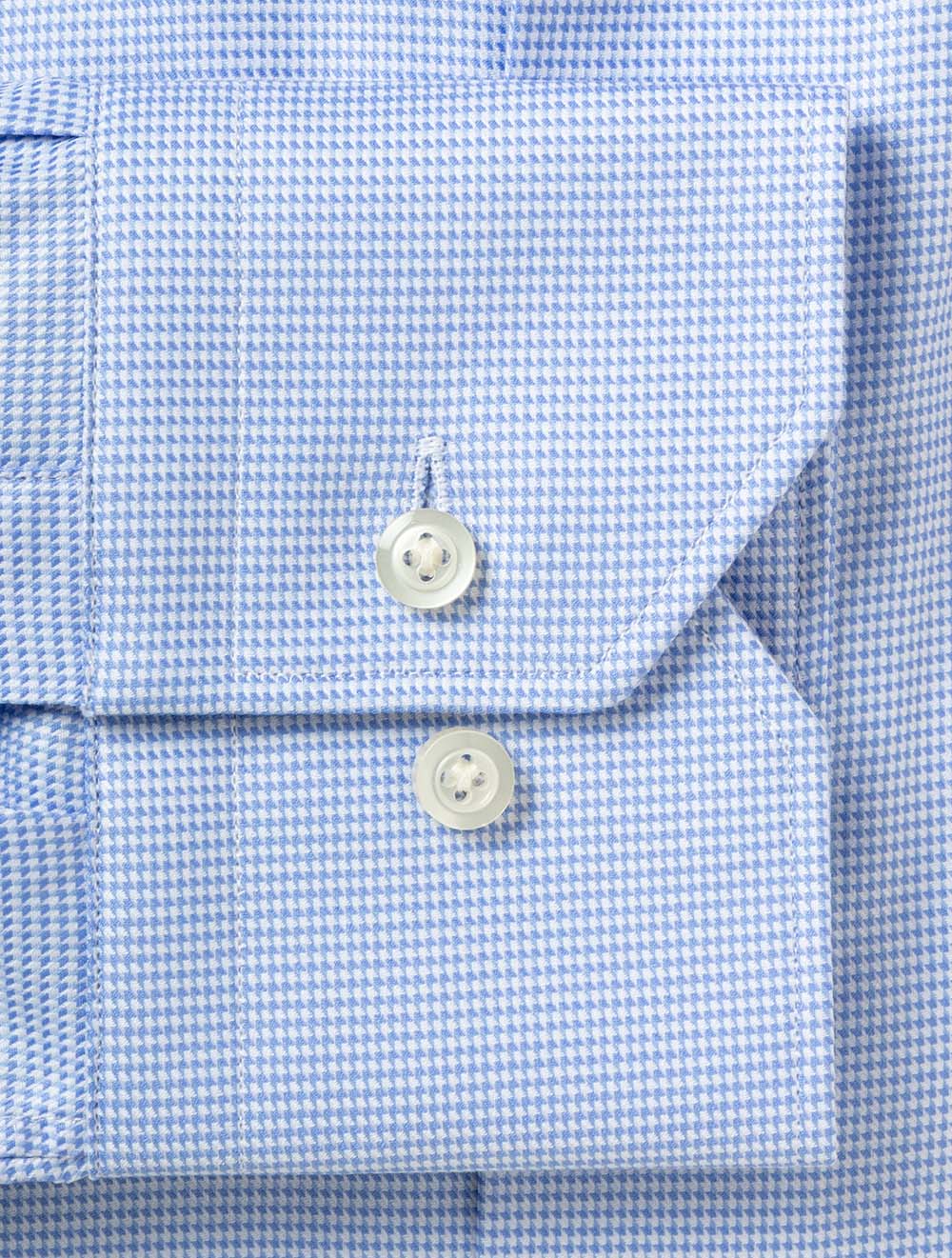 Classic Fit Puppytooth Shirt Blue