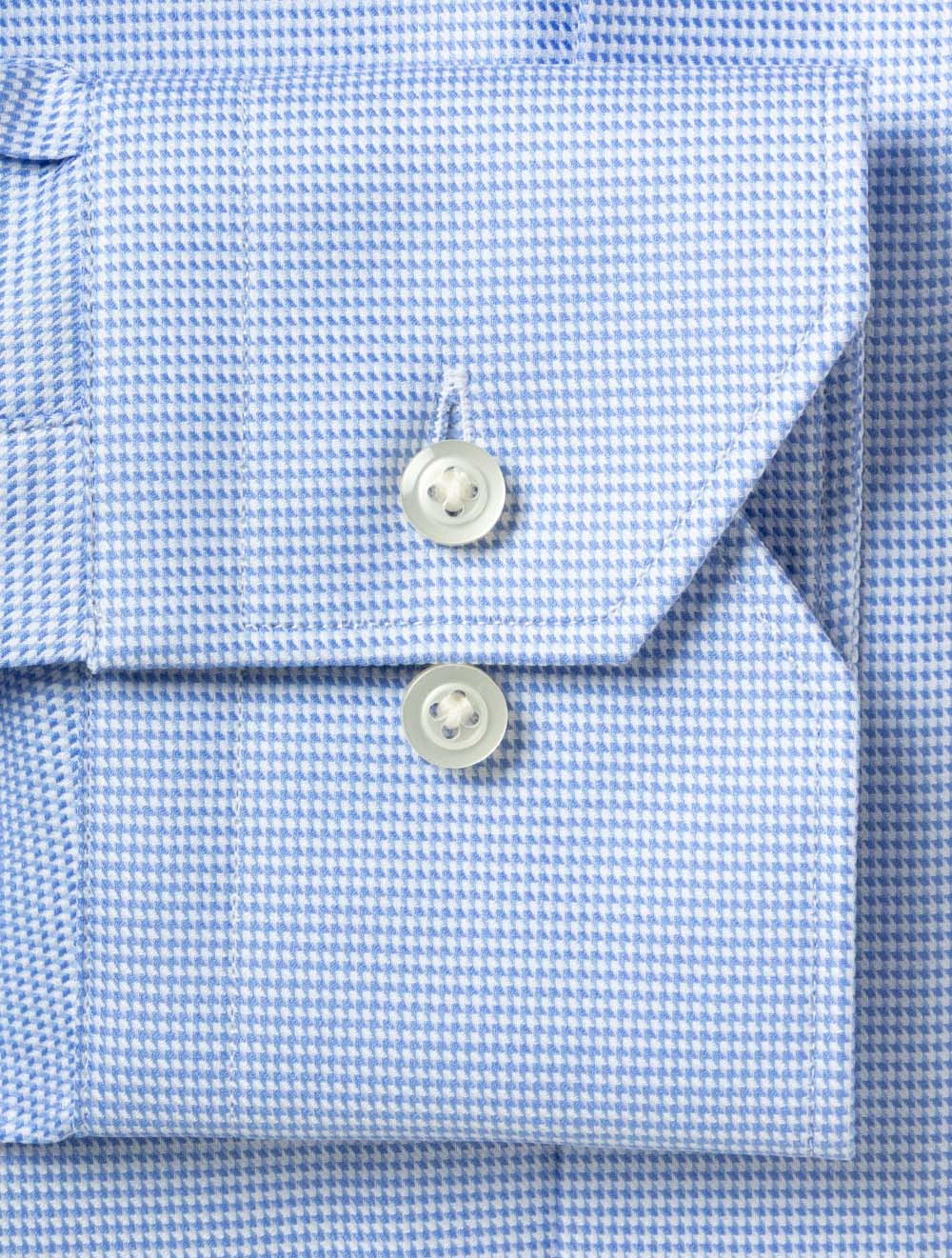 Slim Fit Puppytooth Shirt Blue