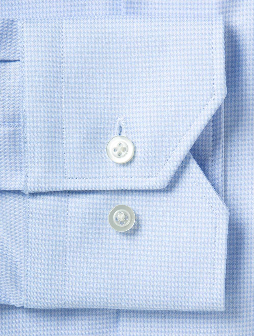 Slim Fit Puppytooth Shirt Light Blue