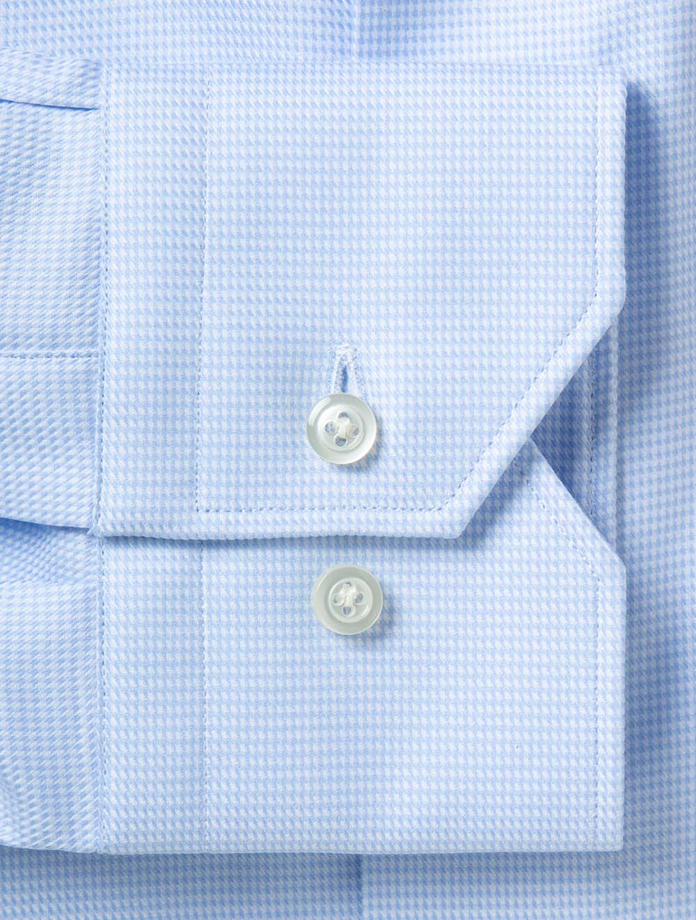 Classic Fit Puppytooth Shirt Light Blue