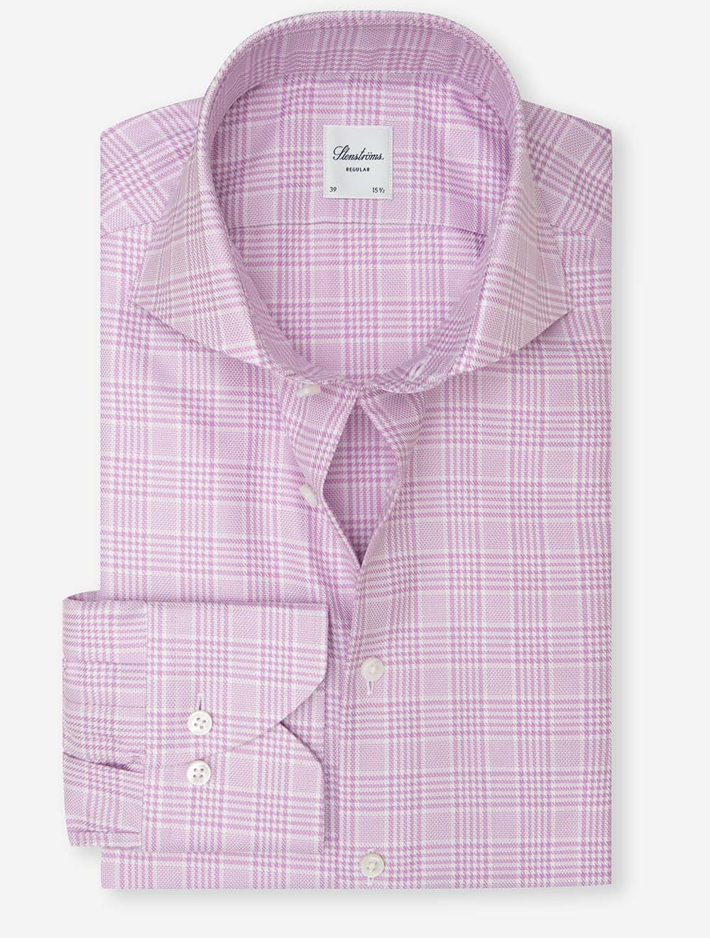 Regular Plaid Check Shirt Purple
