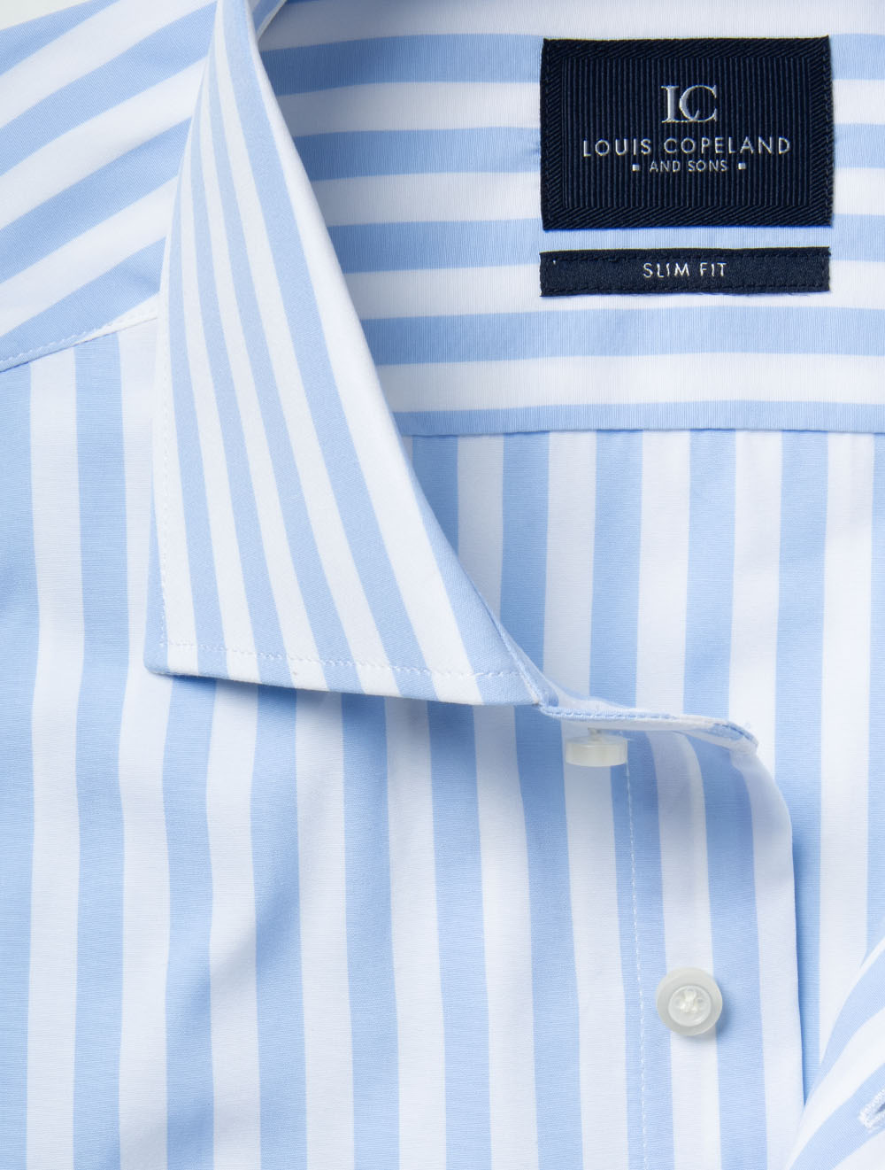 Slim Fit Barstripe Shirt Blue