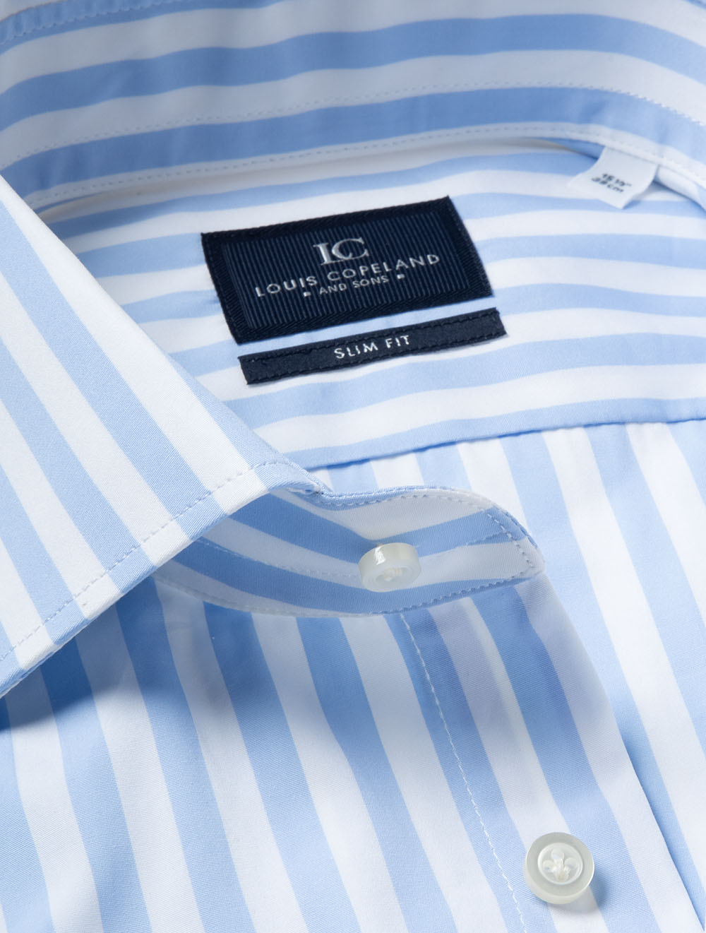 Slim Fit Barstripe Shirt Blue