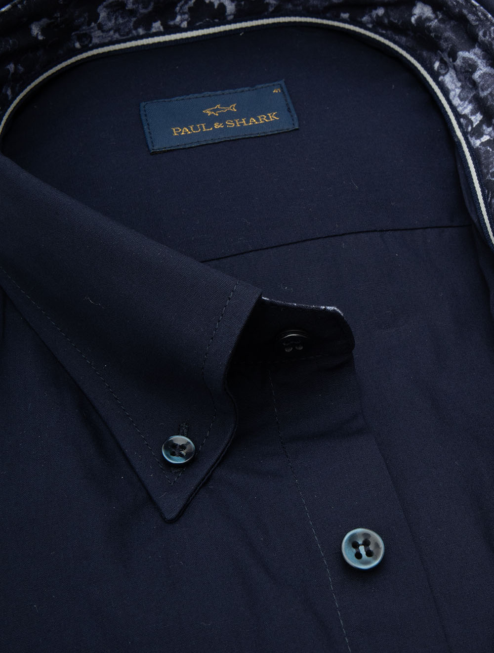 Buttondown Shirt With Inlay Navy