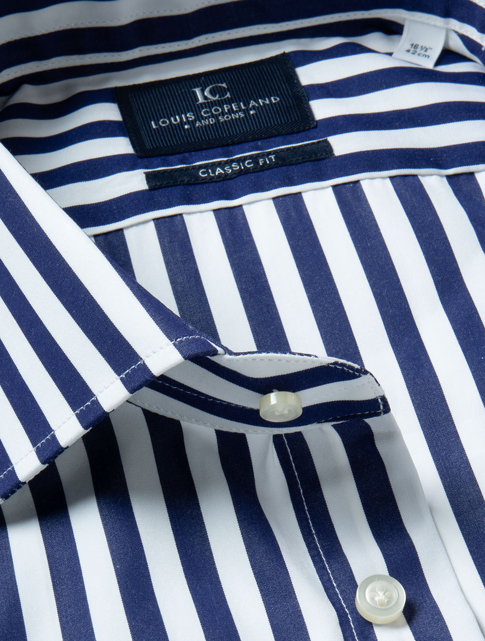 Classic Fit Barstripe Shirt Navy