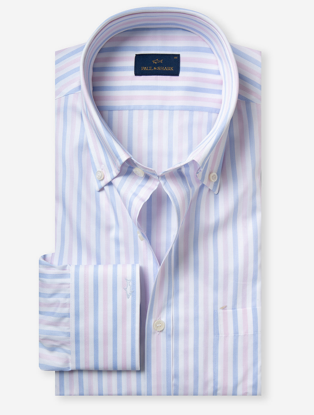 Twill Stripe Button-Down Shirt Candy