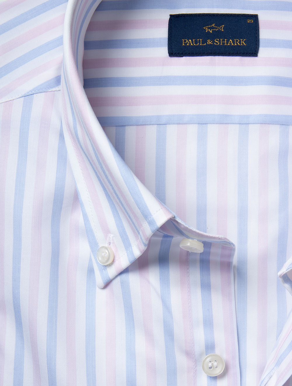 Twill Stripe Button-Down Shirt Candy