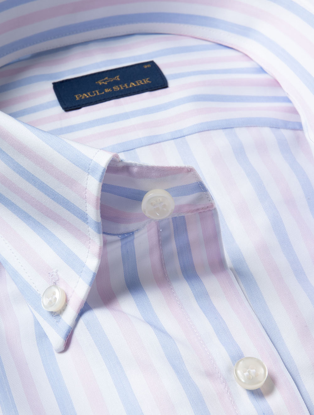 Twill Stripe Button-Down Shirt Candy