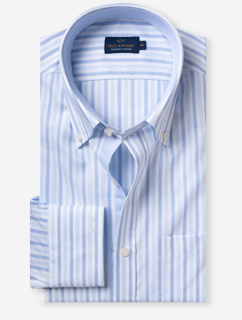 Summer Oxford Stripe Button-Down Shirt Blue