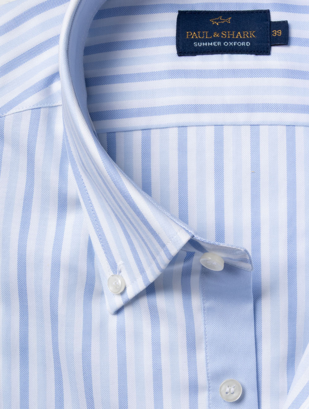 Summer Oxford Stripe Button-Down Shirt Blue