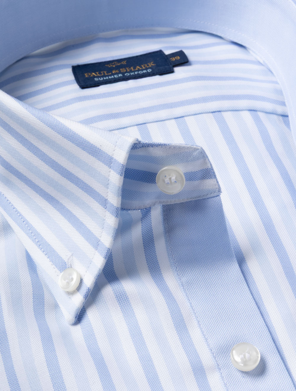 Summer Oxford Stripe Button-Down Shirt Blue