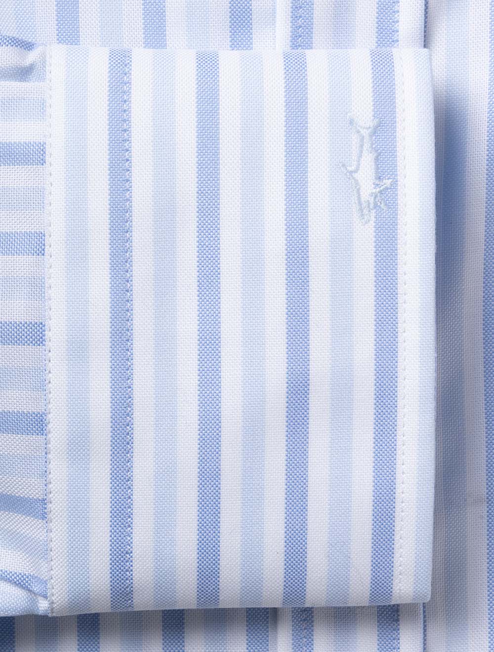 Summer Oxford Stripe Button-Down Shirt Blue