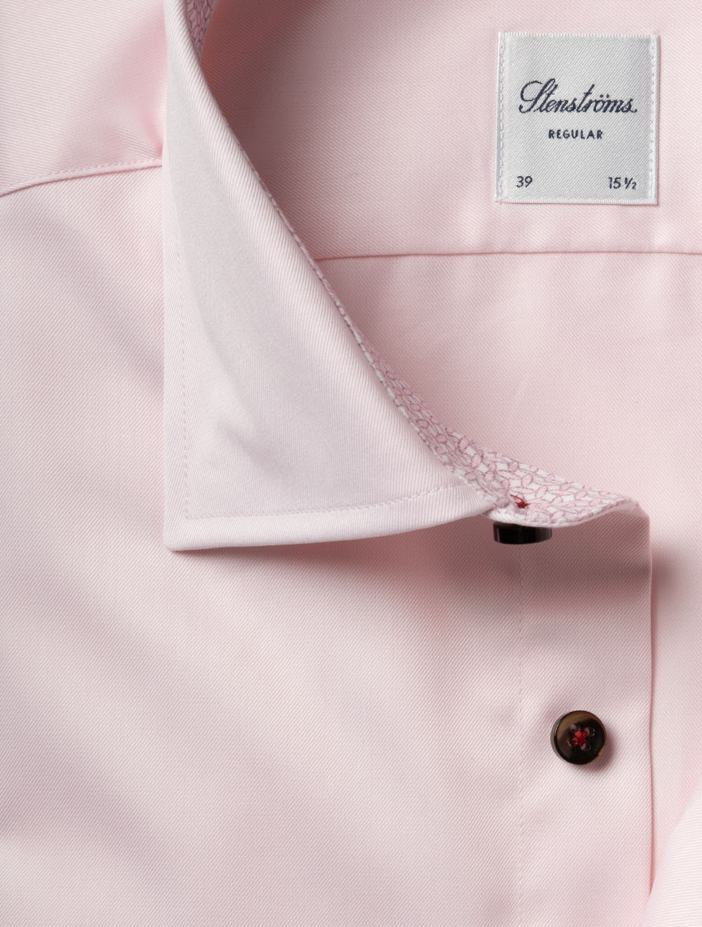 Stenstroms Regular Plain W/Inlay Shirt-Pink