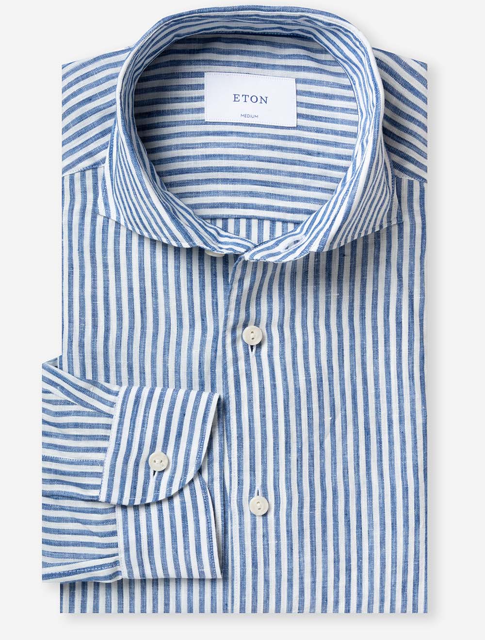 Striped Linen Shirt Blue